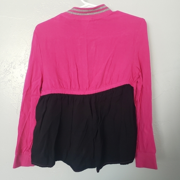 Wonder Nation Little Girl XS 4/5 Long Sleeve Jacket Full Zip Pink Black - Picture 2 of 5